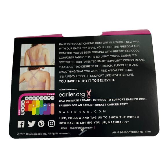 Bali Comfort Revolution Easylite Seamless Bra Comfort Flex Fit Size 2XL DF3498 - Picture 7 of 10